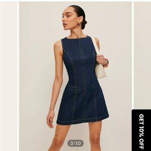 Commense Navy Blue Mini Dress denim